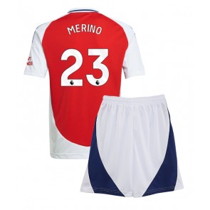 Arsenal Mikel Merino #23 Dětské Domácí dres komplet 2024-25 Krátký Rukáv (+ trenýrky)